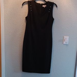 Calvin Klein black sleeveless with pearl detail